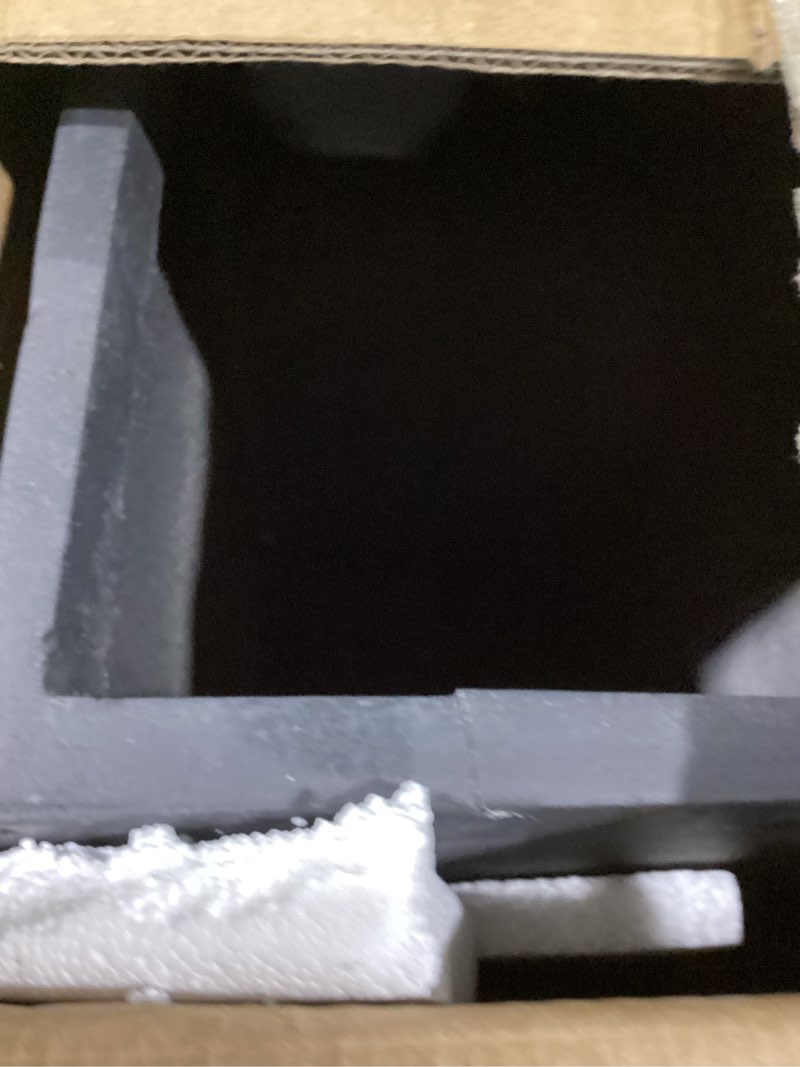 Condition photo showing Good Condition for kante 23.6" h tall rectangular concrete planter, modern square diameter plant pot with drainage hole and rubber plug for indoor outdoor home patio garden, black black 23.6" h