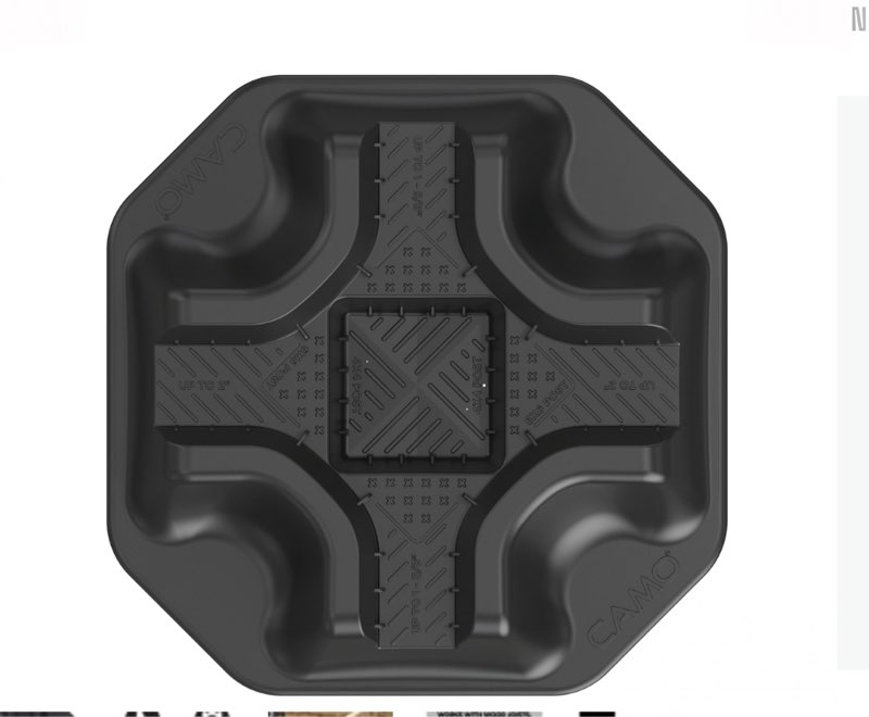 CAMO BLOCK HEAVY DUTY DECK BLOCK FOUNDATION SUPPORT BASE 16 X 16”