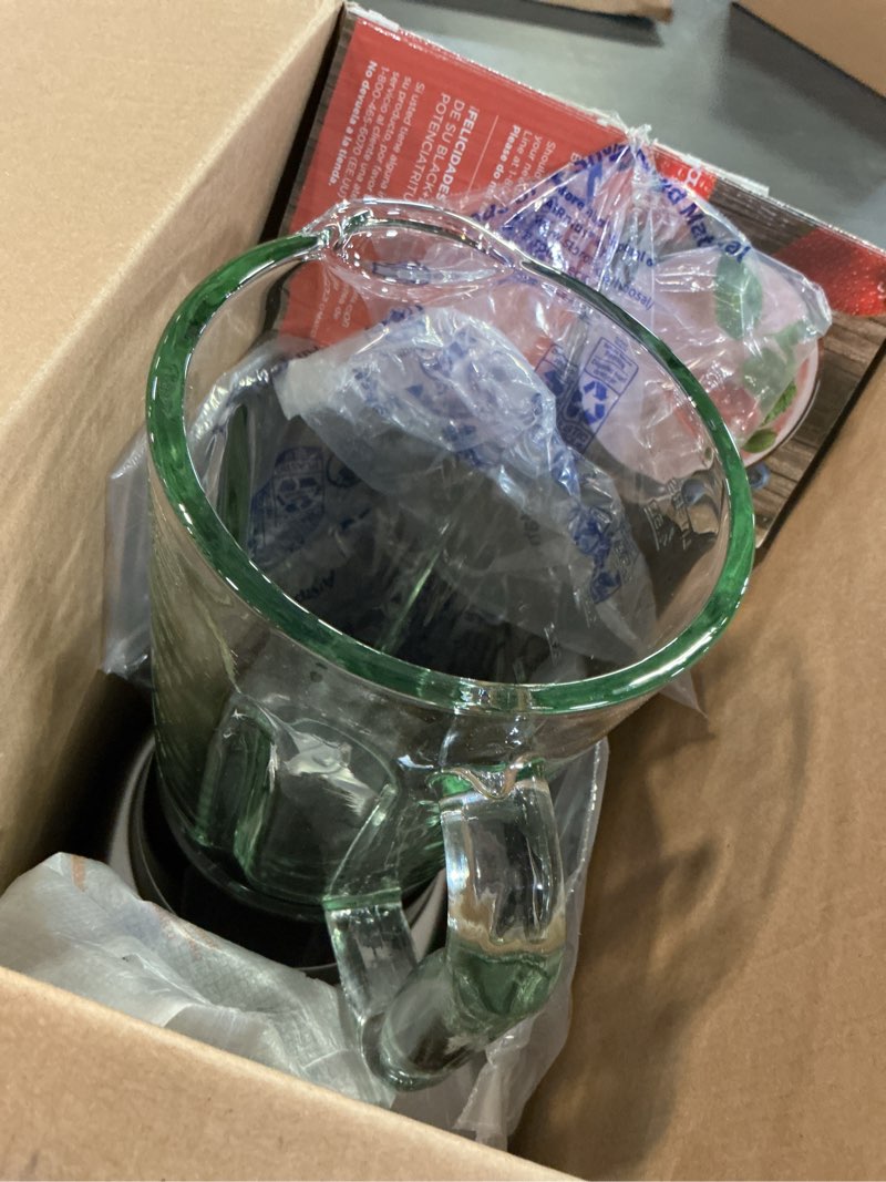 Condition photo showing As Is for black+decker powercrush countertop blender, bl1230sg, 6-cup glass jar, 4 speed settings, dishwasher safe, 700w motor
