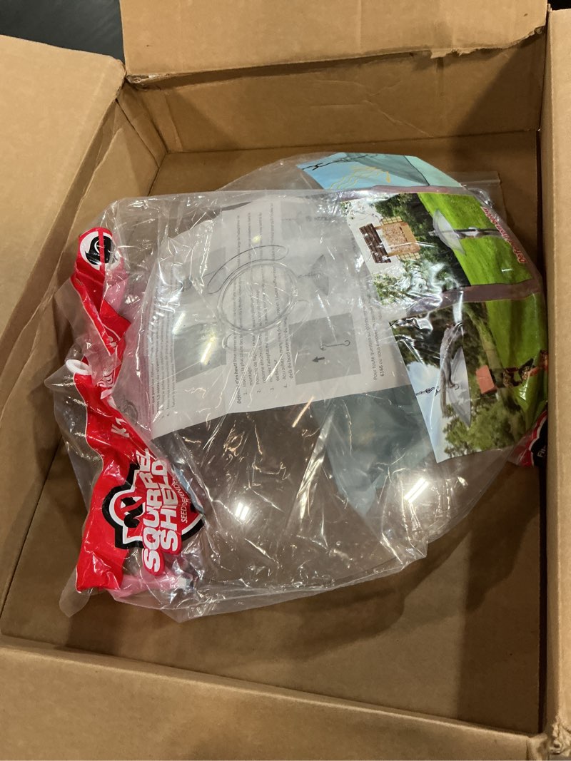 Condition photo showing Good Condition for squirrel shield 16 inch plastic squirrel baffle - protects hanging and pole mounted feeders, clear