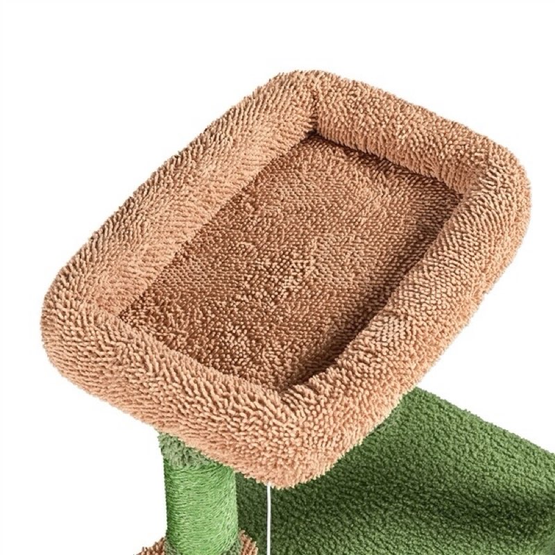 Cute Cat Tree Cactus Cat Tower with Condo Scratching Posts for Indoor Cat((similar)))