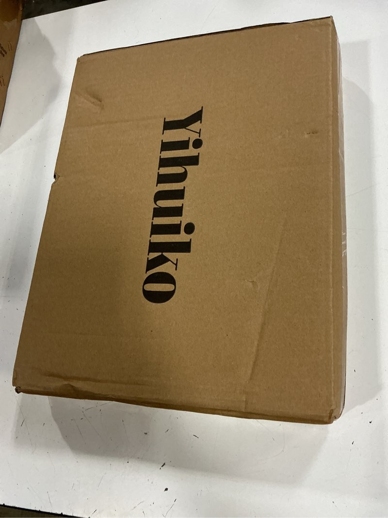 Condition photo showing New/Like New for yihuiko folding camping table, adjustable height folding table, portable aluminum small folding table with carry handle for picnic, bbq, indoor, office 24"l x 16"w x 24"h