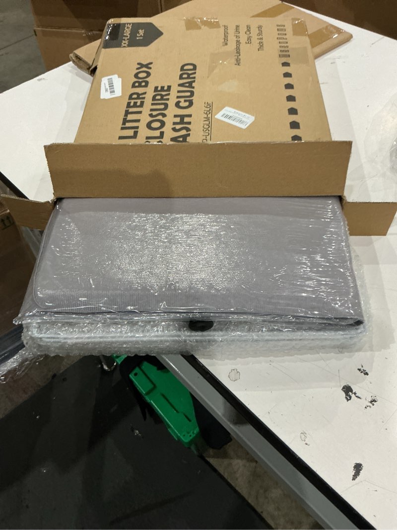 Condition photo showing Good Condition for meexpaws cat litter box enclosure splash guard xxl 27.9l × 27.9w x 31.5h inch, light weight plastic sheets with cat litter mat easy clean (white) xxl - 27.9'' x 27.9'' x 31.5''
