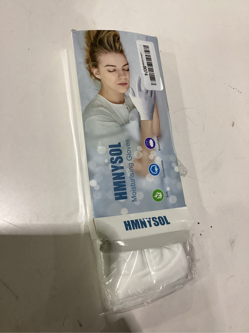 Condition photo showing Good Condition for 5pairs (10pcs) moisturizing gloves overnight for men and women, washable spa white cotton gloves for dry hands eczema work inspection service performance 5 pairs