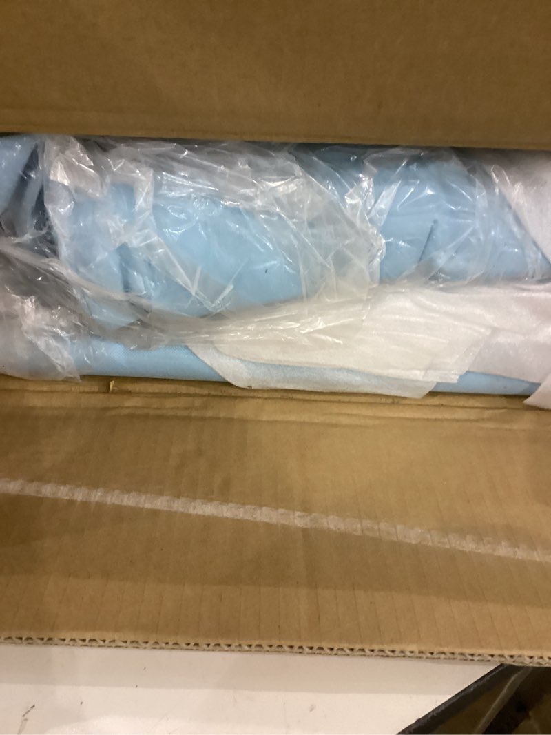 Condition photo showing Good Condition for WLIVE Outdoor Tanning Chair, 5-Position Folding Beach Chair with Face Hole, Portable Patio Lounge Chair for Beach, Pool,Camping, Light Blue 5 Position Light Blue