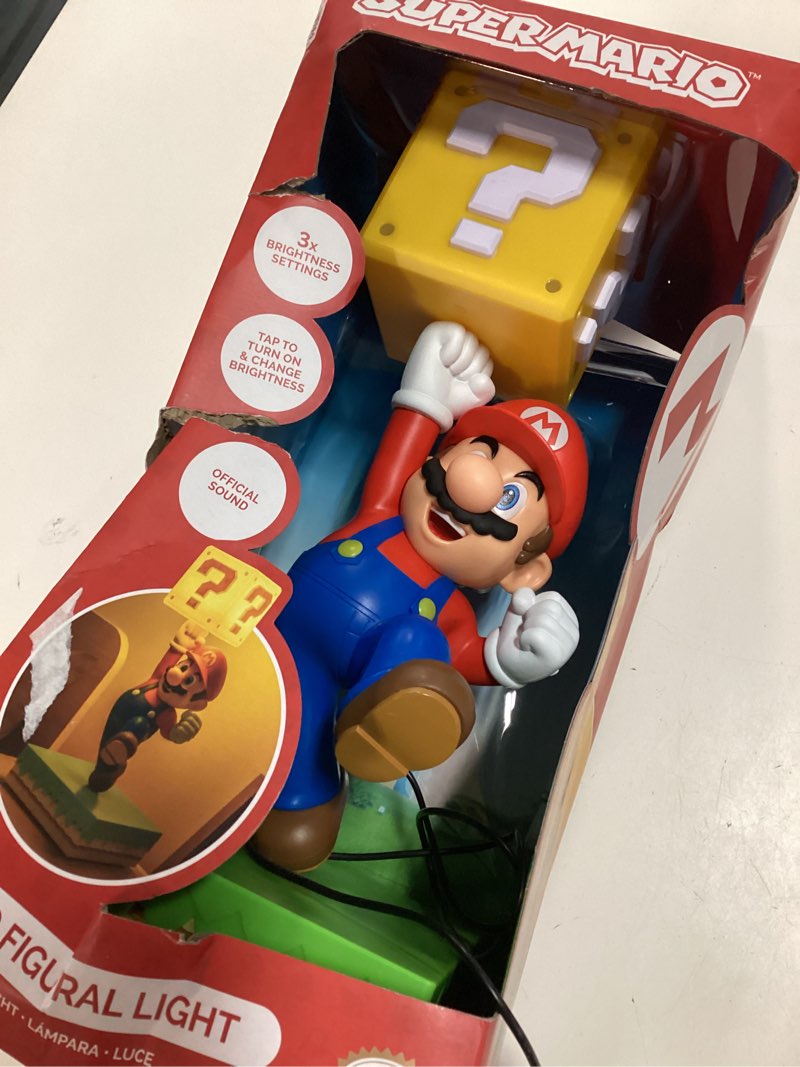 Condition photo showing As Is for paladone super mario diorama light – 35cm tap-activated lamp with 3 brightness settings & official sound, usb powered bedroom & gaming room decor – nintendo collectible gift