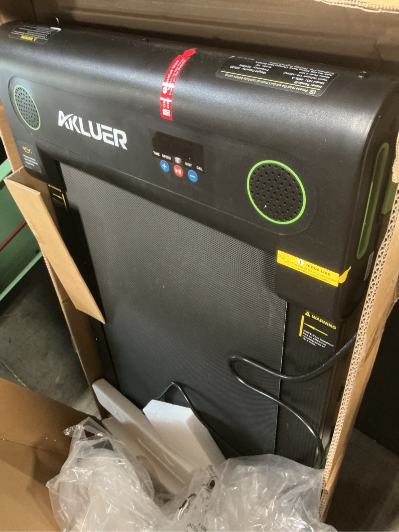 Condition photo showing As Is for walking pad with incline, akluer incline treadmills for home, 2.5 hp under desk treadmill small with remote control, walking pad small treadmill with led display black