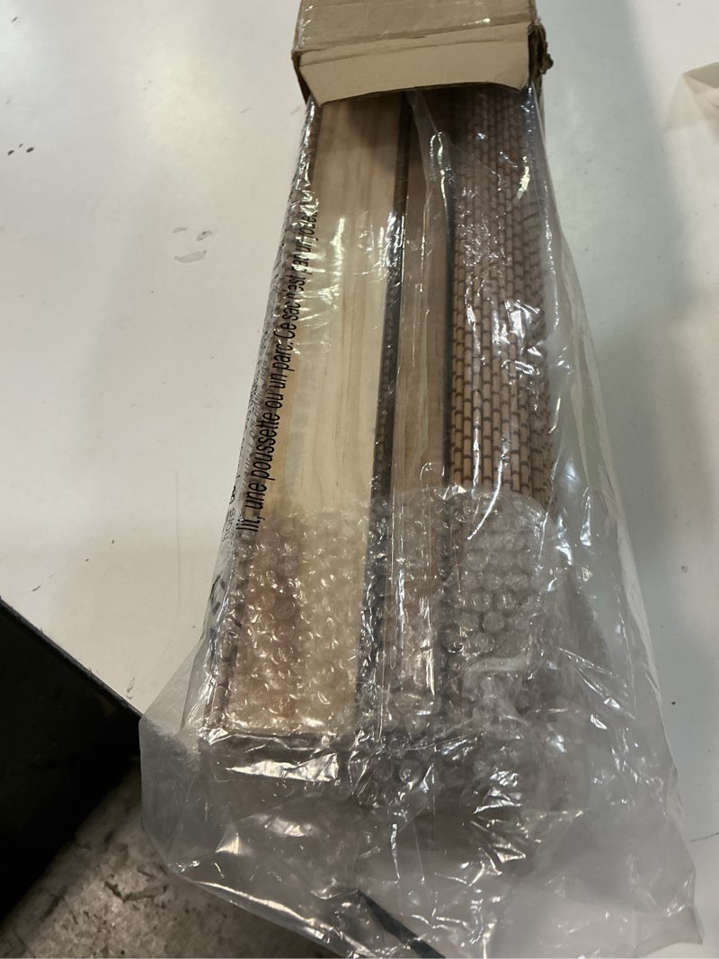 Condition photo showing Good Condition for LazBlinds No Tools No Drill Cordless Bamboo Roman Shades, Light Filtering Window Treatment, Roll Up Bamboo Blinds for Windows 26'' W x 64'' H, Acorn Light Filtering-acorn 26" W x 64" H