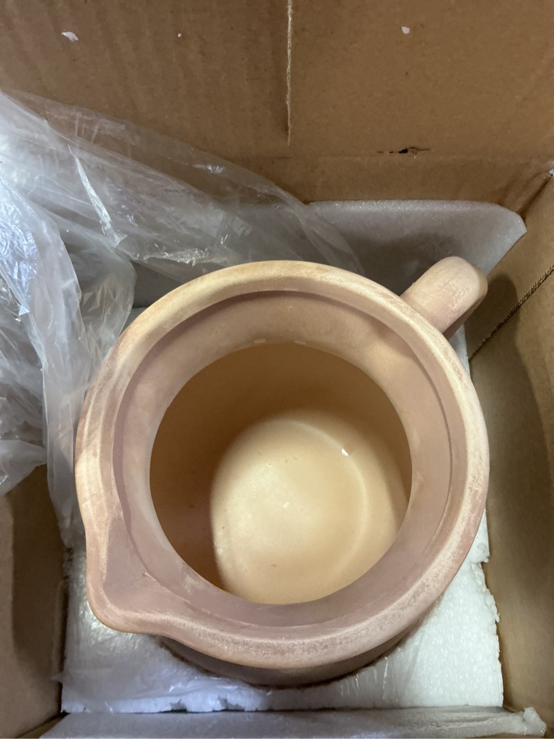 Condition photo showing Good Condition for Potchen Rustic Kitchen Utensil Holder with Handle,7 Inch Ceramic Vintage Utensil Crock for Counterto