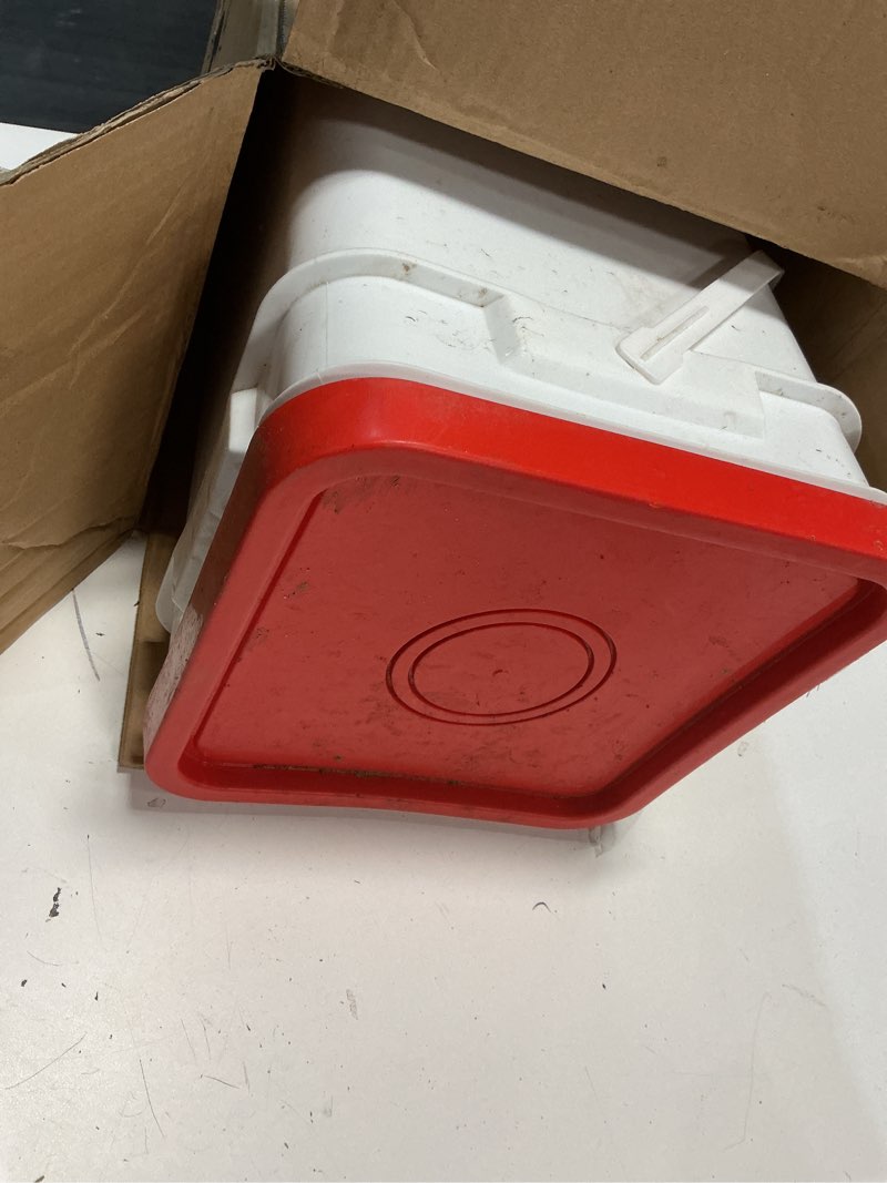 Condition photo showing As Is for tgeyd chicken waterer 5 gallon, with 6 enlarge automatic water cups, large cicken waterer for chicken duck and goose 5gal