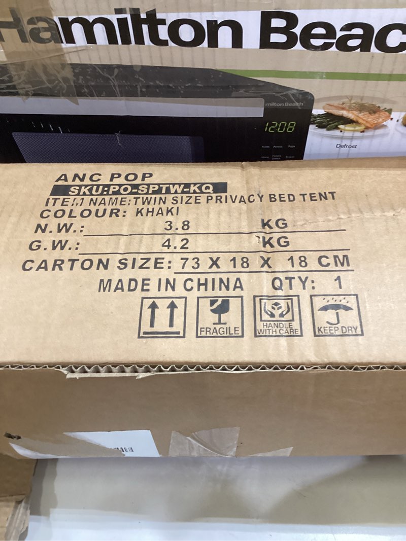 Condition photo showing As Is for twin size privacy bed tent