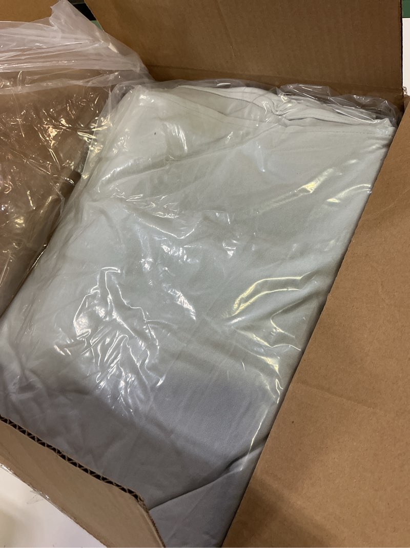 Condition photo showing Good Condition for obstal 6 pack stretch spandex table covers for 6 foot tables - 6 ft universal rectangular fitted tablecloth protector for wedding, banquet, party, 72 length x 30 width x 30 height inches, silver silver 6ft | 6 pack