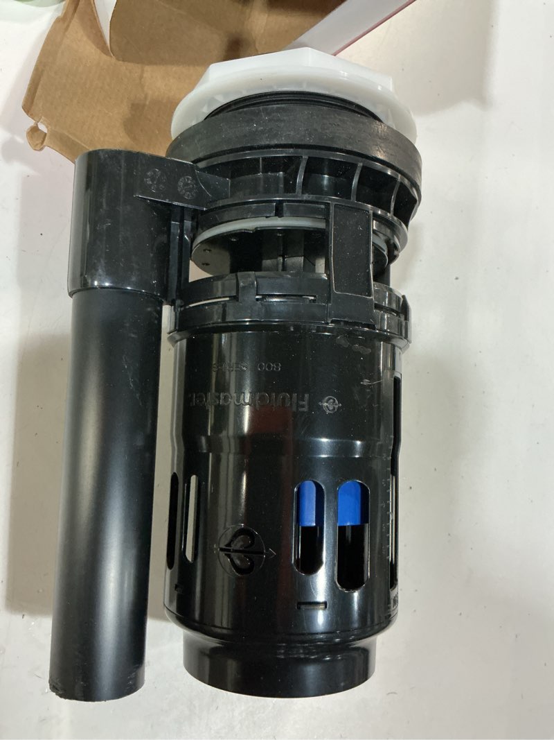 Condition photo showing As Is for fluidmaster flush valve black
