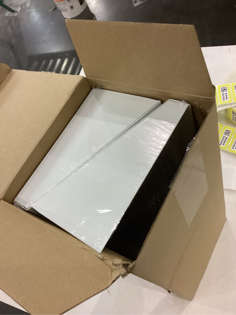 Condition photo showing New/Like New for Honeydak 2 Pack Baseboard Vent Covers 12" x 6" Duct Opening Size Steel Triangular Baseboard Return Air Grille, Air Register Vent Cover Grill Diffuser, Outer Dimensions: 13-3/4" x 6-5/8" 2 12"w X 6"h