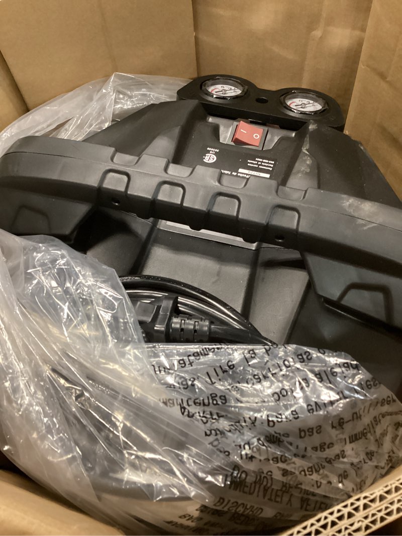 Condition photo showing Good Condition for hyper tough 6 gallon oil free pancake air compressor  150 psi  black