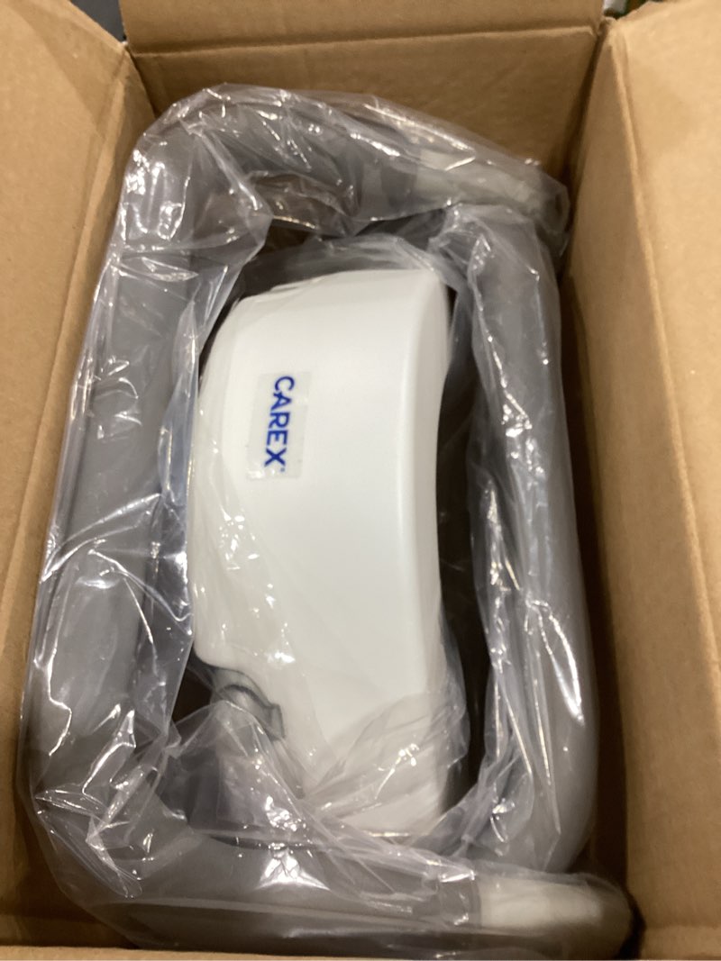 Condition photo showing Good Condition for carex 3.5 inch raised toilet seat with arms, elongated toilet seat riser, up to 250 lbs capacity, elevating & raising seat for elderly & handicap, universal, slip-resistant with padded handles, white