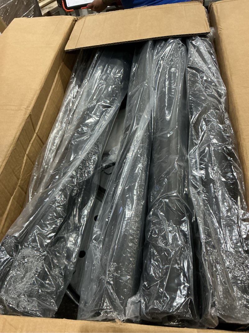 Condition photo showing Good Condition for therwen 6 pack heavy duty crowd control stanchions 9.8 ft stainless steel stanchion set with safety barrier post retractable belt and sign holder crowd control barrier(red belt, black) red belt black 6