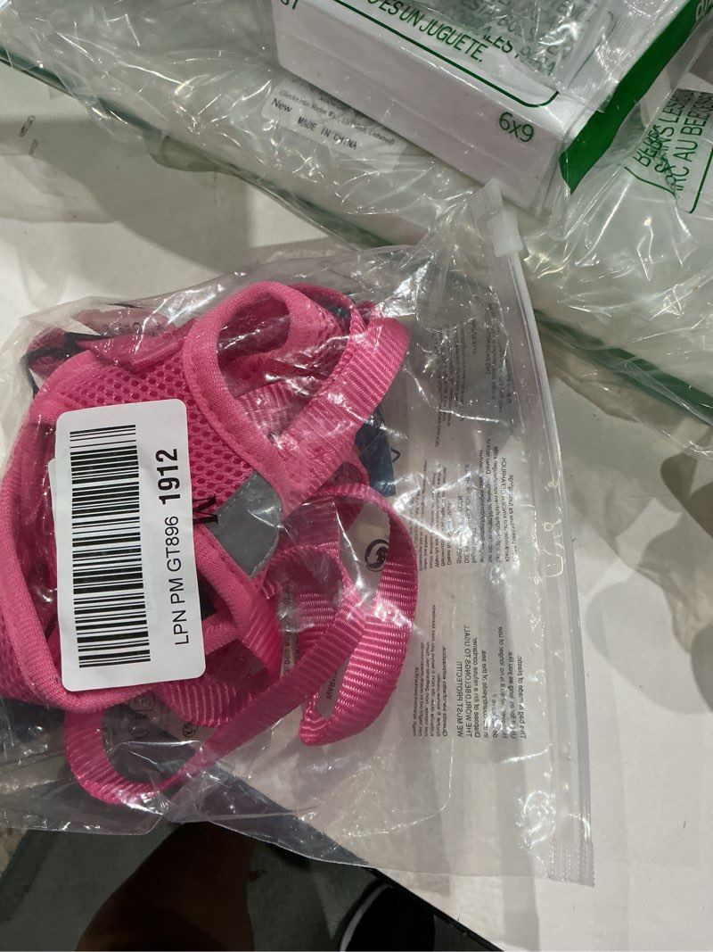 Condition photo showing New/Like New for fayogoo cat harness and leash set | upgrade step-in escape proof harness | lightweight soft vest, no-choke design for walking, travel, camping (pink) pink m(chest 10-12")