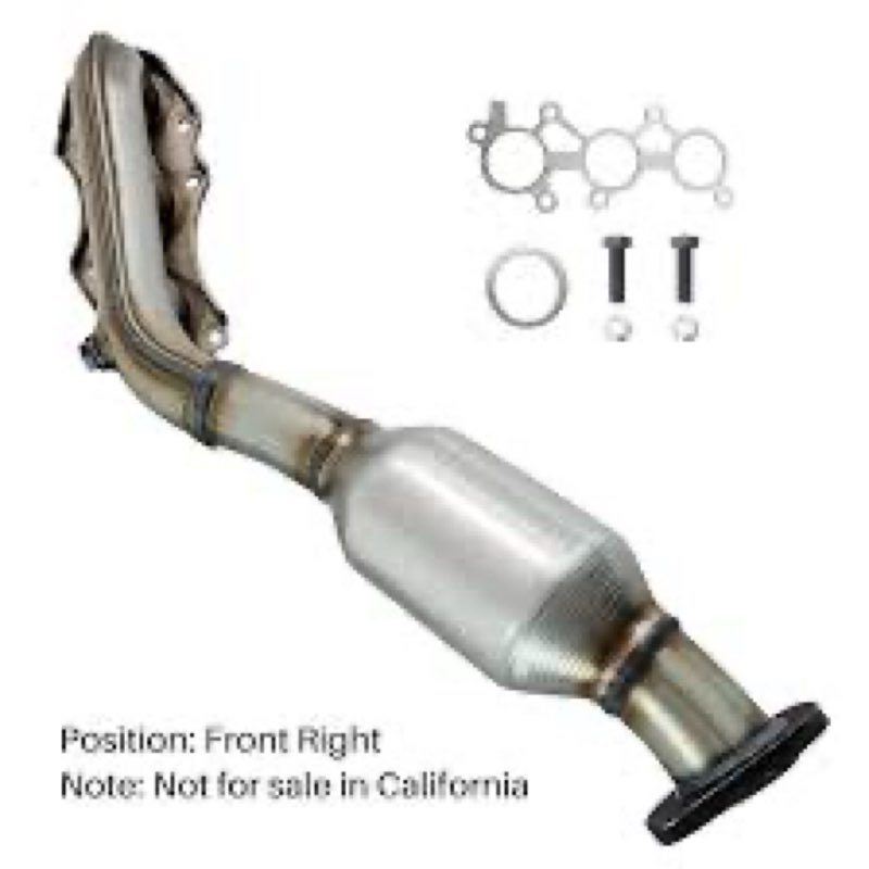 [Front Right]FortunaFlow Exhaust Manifold Catalytic Converter Compatible with Lexus IS250 2006-2015 