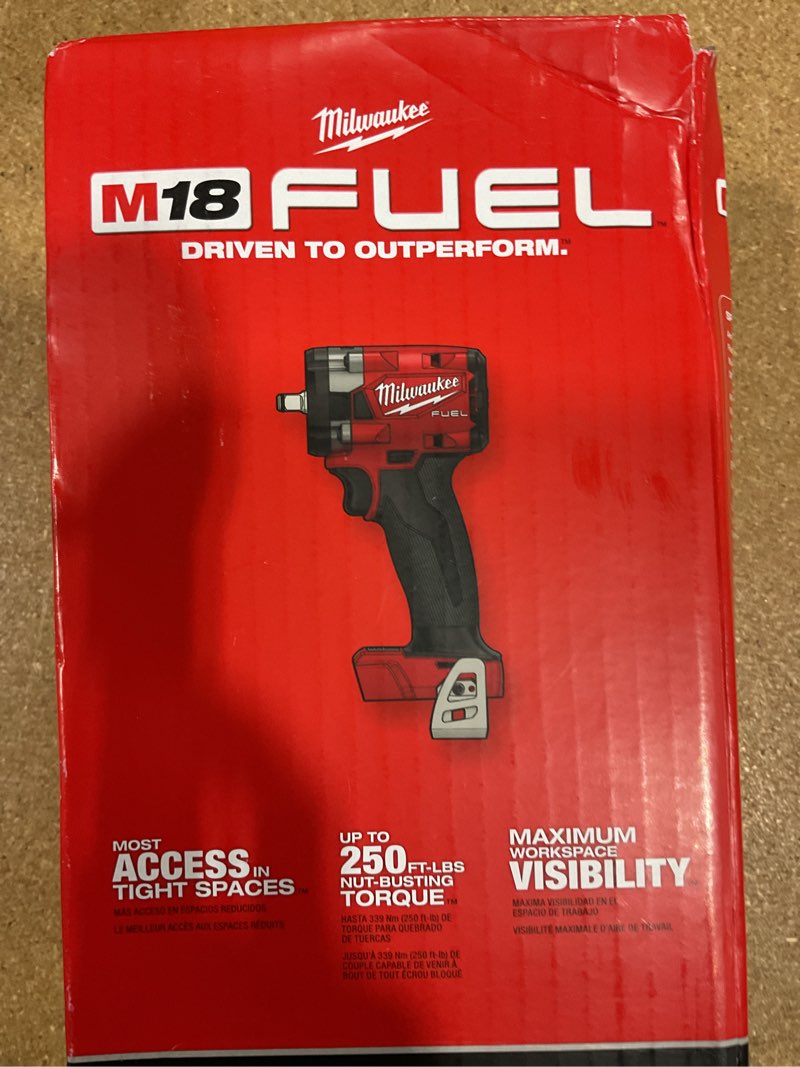 milwaukee 2854-20 m18 18v fuel 3/8" compact impact wrench w/ friction ring