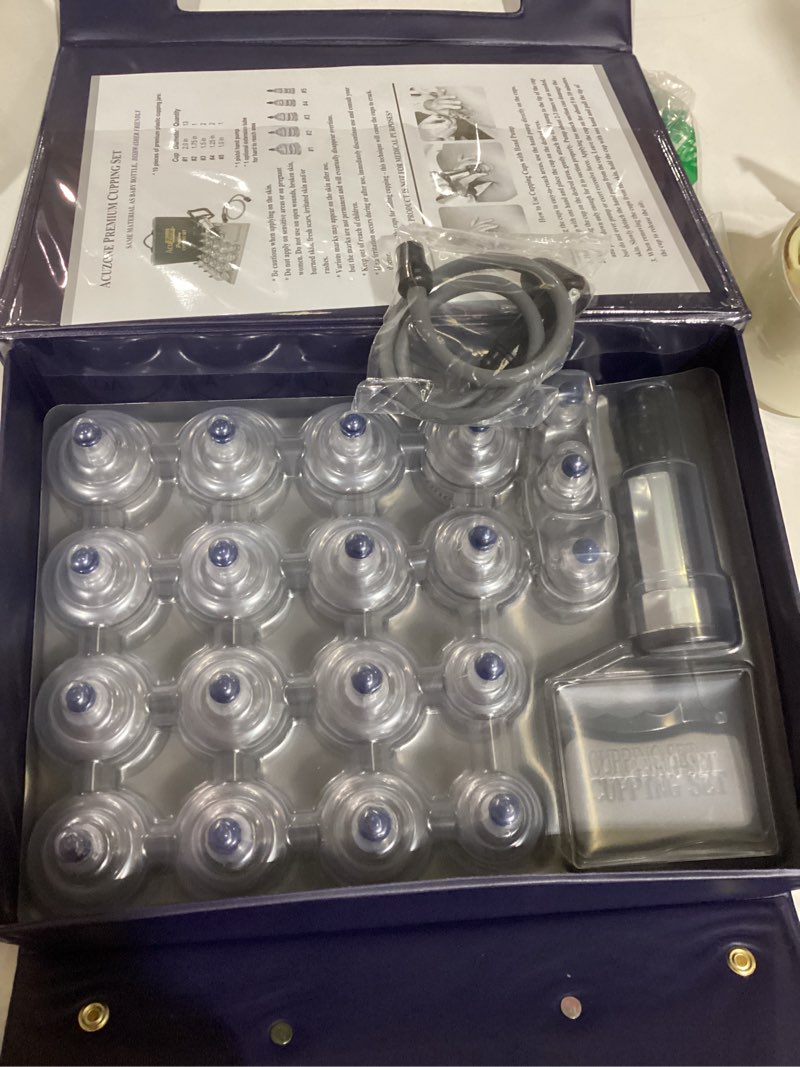 Condition photo showing Good Condition for ks premium quality cupping set w/ 19 cups - best cupping set in korea