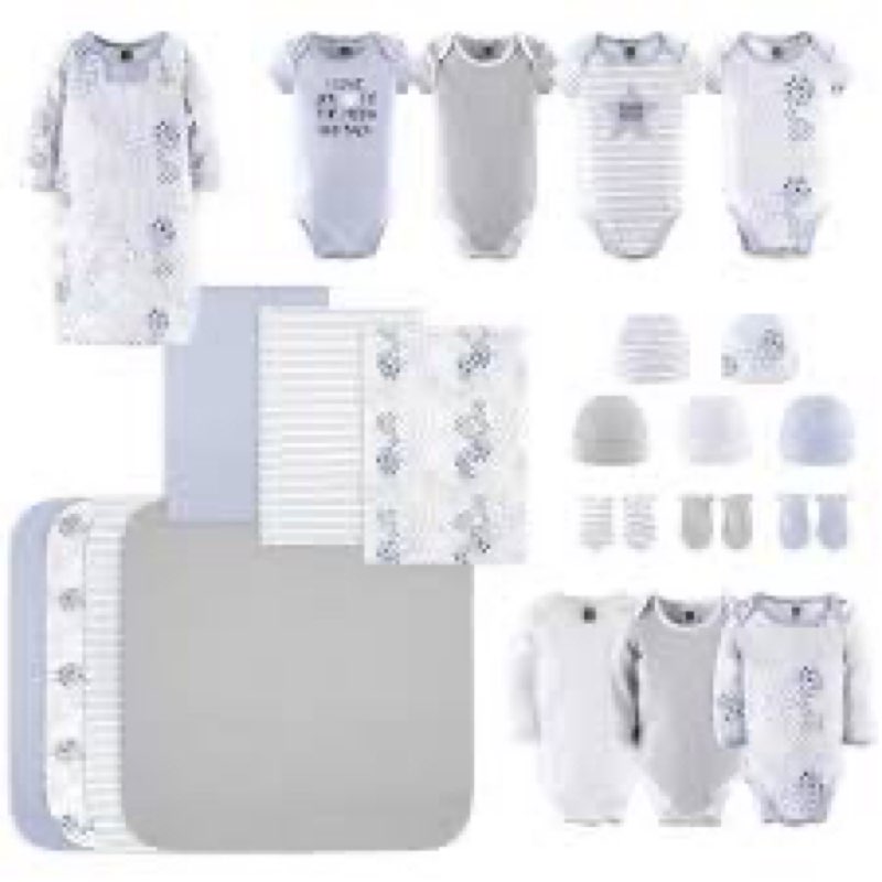 baby girl clothes - layette gift set for baby boys, fits 0 to 3 months baby,newborn clothes & accessories set bear hugs 25 piece set