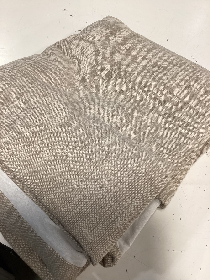 Condition photo showing Good Condition for textured cotton room darkening curtain flax 48x84