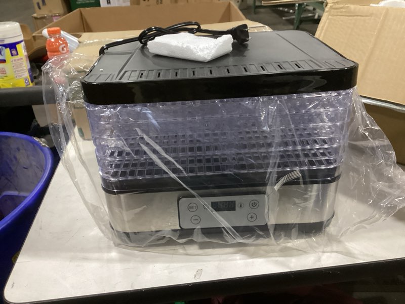 Condition photo showing New/Like New for Food Dehydrator Machine-Dehydrators for Jerky Beef Fruit, 300W 158 ? Temperature Control & 24H Timer Food Dryer with 5 BPA-Free Trays Fruit Dryer for Herb, Fruit, Dog Treats (Black)