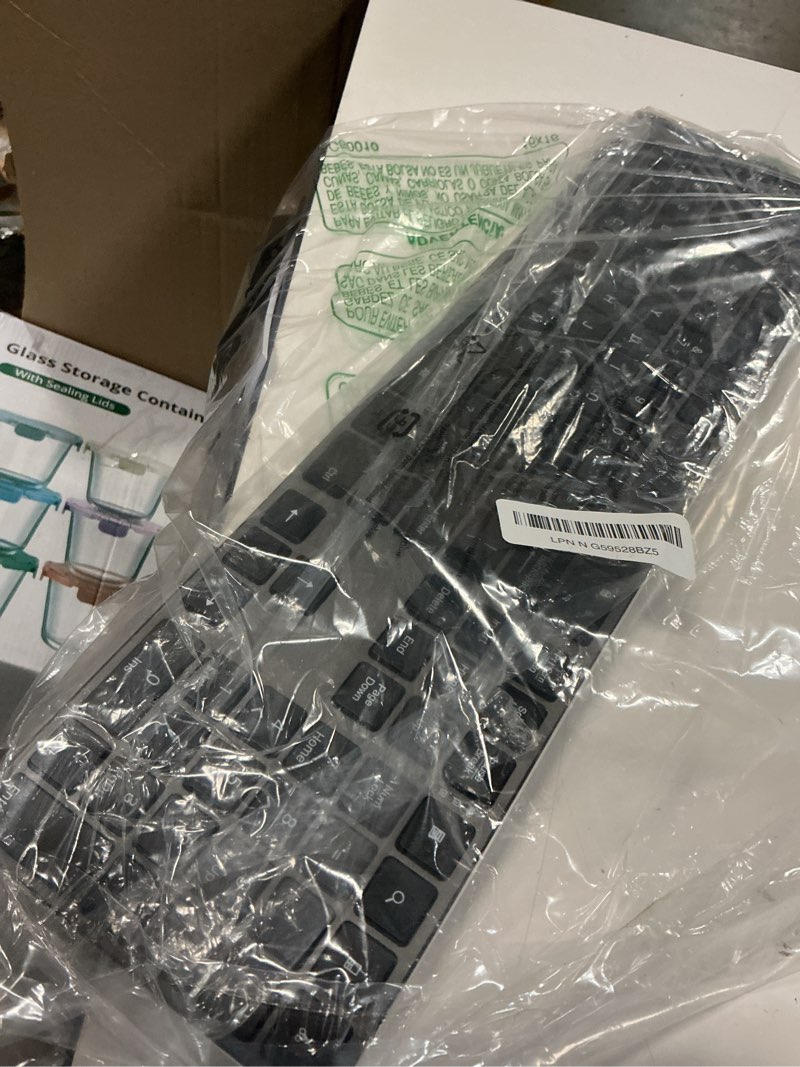 Condition photo showing Good Condition for Amazon Basics Ultra Premium Wireless Keyboard and Mouse Combo - Rechargeable, Ultra Slim Design, Quiet, Full Size, Number Pad, Unifying Receiver, Black QWERTY