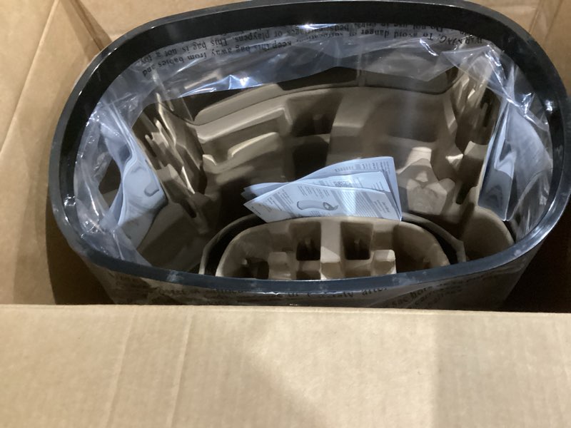 ninestars dzt-50-25 motion sensor trash can, large, silver