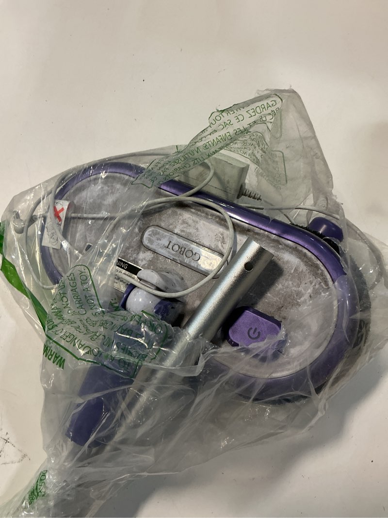 Condition photo showing As Is for Similar Purple Cordless Electric Mop, Floor Cleaner with LED Headlight & Water Sprayer, Up to 60 Mins Detachable Battery, Dual-Motor Powerful Spin Mop, 300ML Water Tank for Multi-Surface, Self-Propelled White