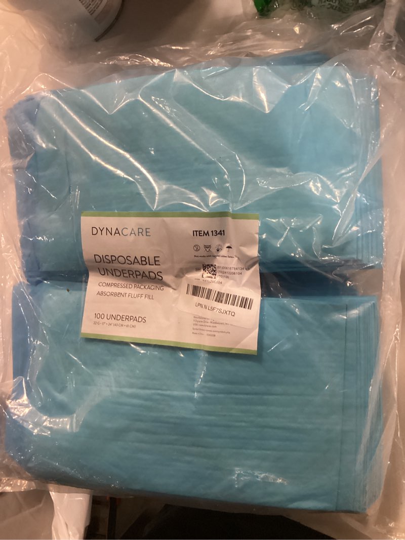 Condition photo showing New/Like New for Dynarex Disposable UnderPad, 17" x 24", 22g, 100 Count, Medical-Grade Incontinence Bed Pad to Protect Sheet, Mattresses, and Furniture 17 X 24 Inch 100
