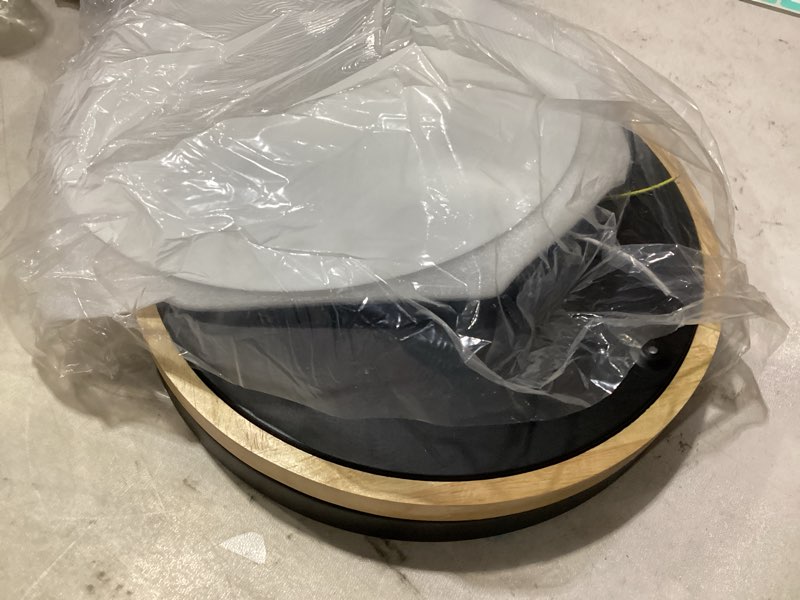 Condition photo showing Good Condition for 11.8 inch wood led flush mount ceiling light, dimmable, 5cct 3000k-6000k selectable, 36w, 3600lm, round modern white light fixture ceiling mount for bedroom, laundry room,kitchen, hallway, black black 11.8 inch-1pk