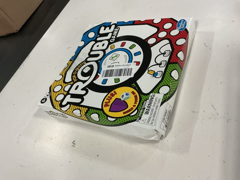 Condition photo showing New/Like New for Hasbro Gaming Trouble Board Game, Includes Bonus Power Die and Shield, Family Game for 2-4 Players, Kids, Ages 5+ (Amazon Exclusive)