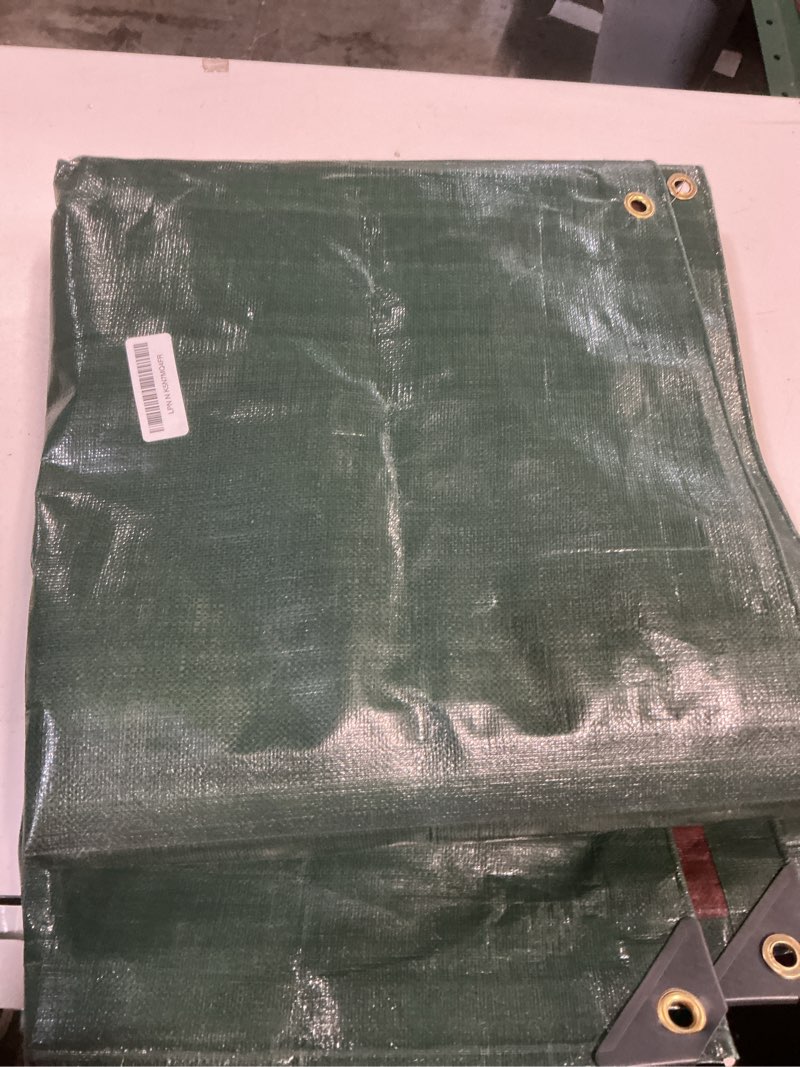 12ft X 16ft Heavy Duty Premium Green Poly Tarp - 12 Mil Thickness