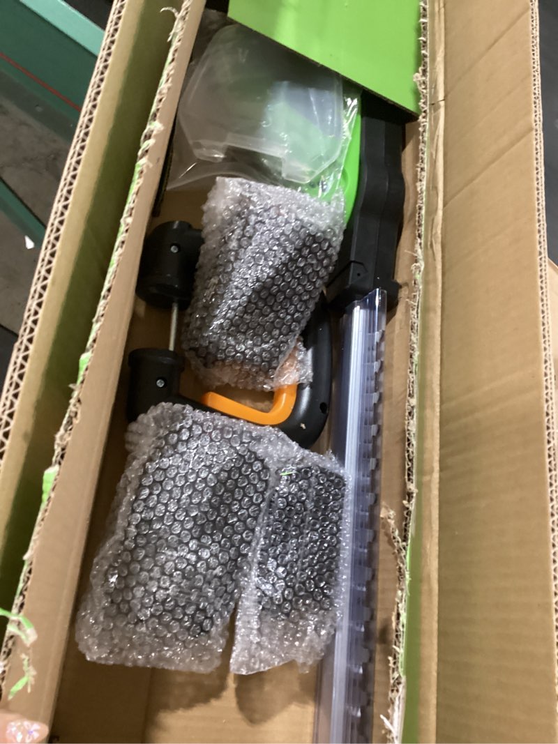 Condition photo showing Good Condition for saker cordless hedge trimmer, 20” 22v electric bush trimmer handheld shrub trimmer, lightweight hedge clippers with dual-action blades, 9/16" cutting capacity, 2 batteries and charger included green hedge trimmer + 2 batteries