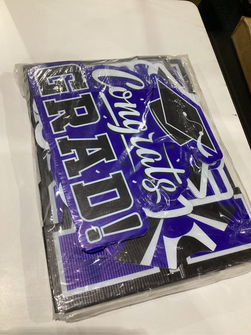 Condition photo showing Good Condition for as is blue themed graduation decorations 2026 - graduation yard signs class of 2026,congratulate graduation yard signs - graduation party supplies for high school & graduation party decorations blue 2026