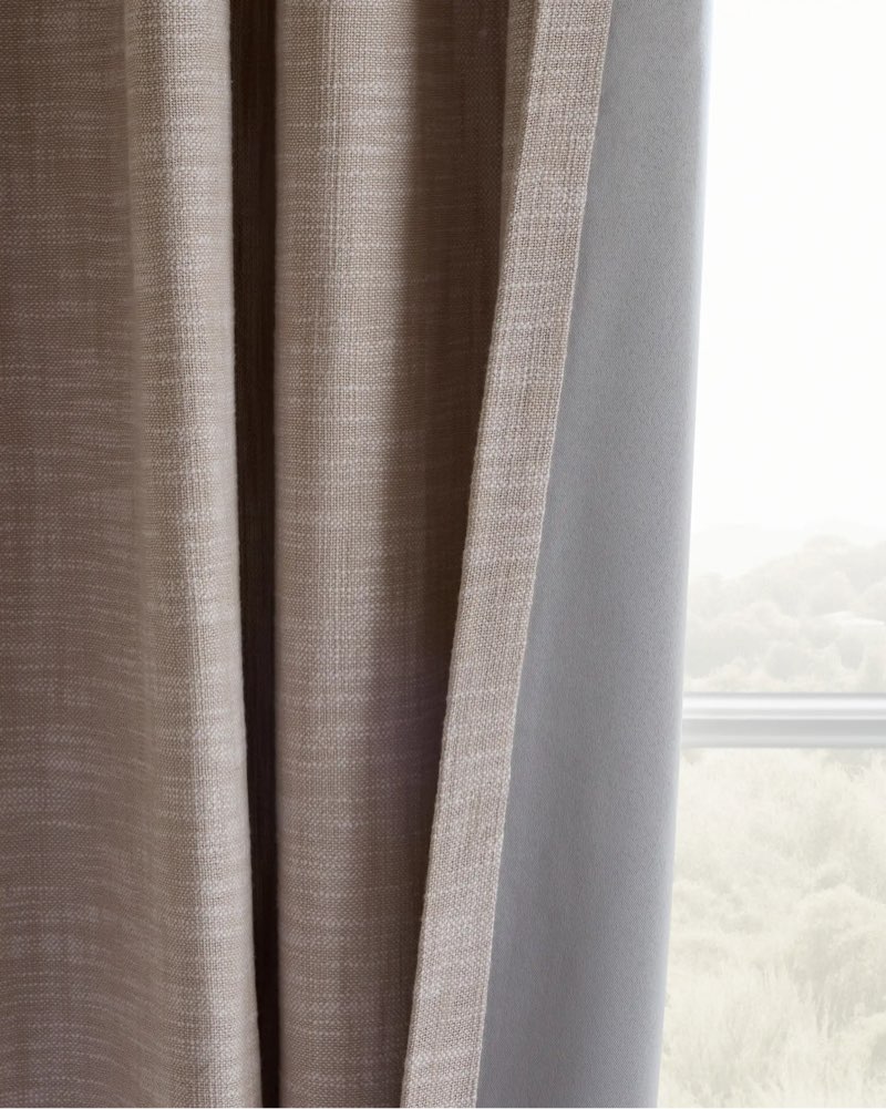 textured cotton room darkening curtain