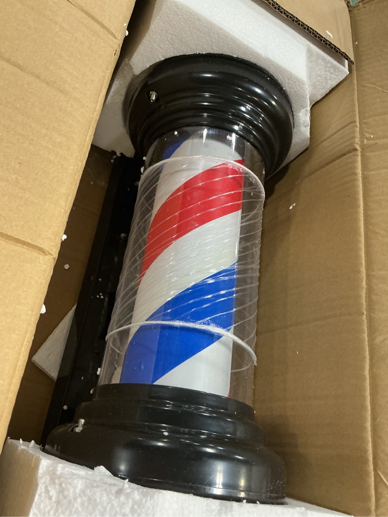 Condition photo showing Good Condition for 27'' Red White Blue Barber Pole Light