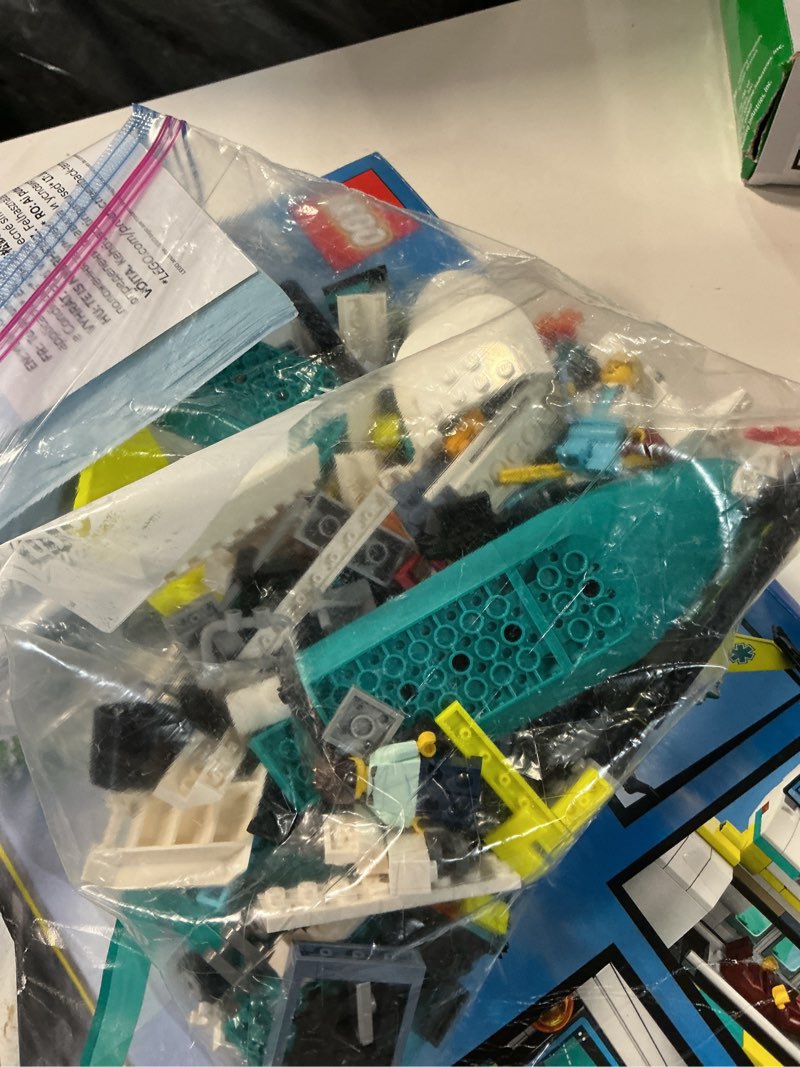 Condition photo showing As Is for lego city emergency air ambulance airplane building toy - 60465 see photos