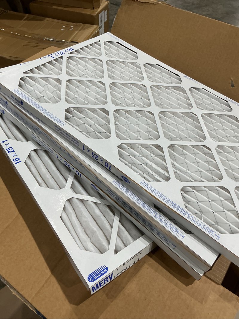 Condition photo showing Good Condition for clorox 16x25x1 air filter, merv 11 pleated hvac ac furnace air filters for dust, pollen and pet dander, mpr 1000 & fpr 7 – pack of 4 merv 11 plus