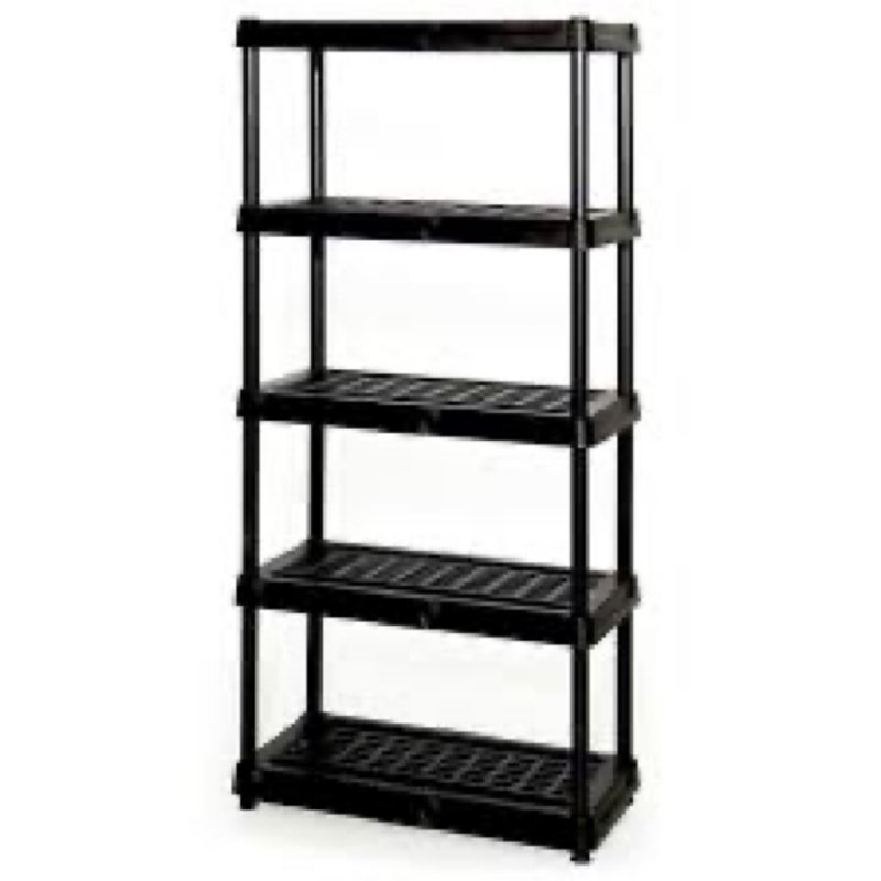 blue hawk 72-in h x 36-in w x 18-in d 5-tier plastic freestanding shelving unit