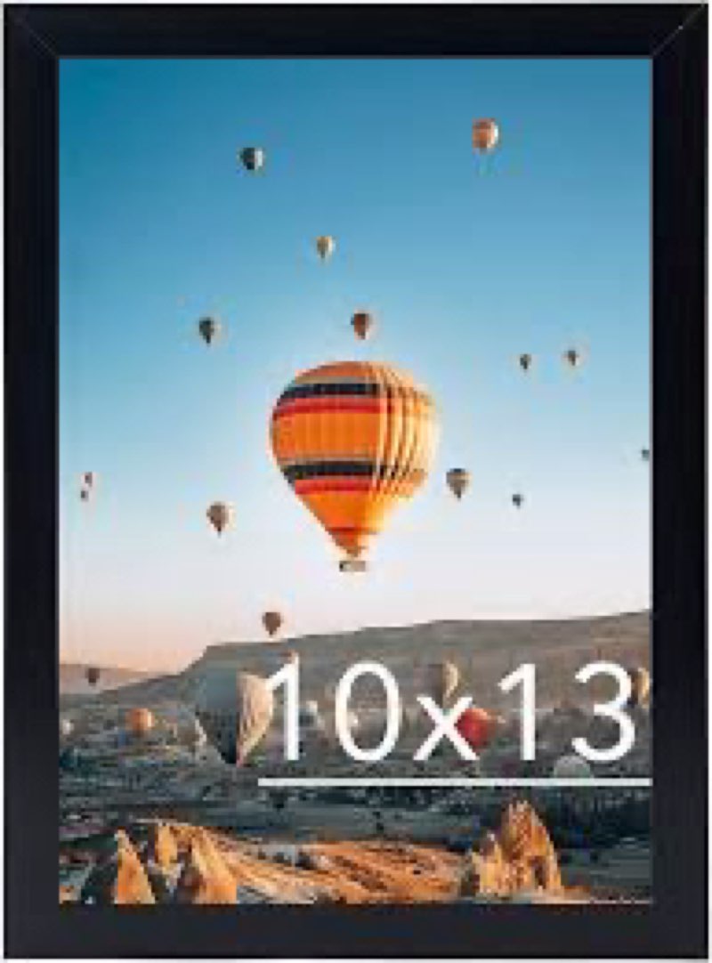 10x13 Picture Frame for Wall Hanging, Wall Mounting 10x13 inch Black