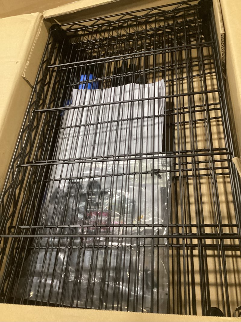 Condition photo showing Good Condition for fdw 14dx24wx60h wire rack 5 shelf storage unit wire shelving unit metal shelf organizer heavy duty certification commercial grade rack utility for bathroom office kitchen (black) black 24×14×60