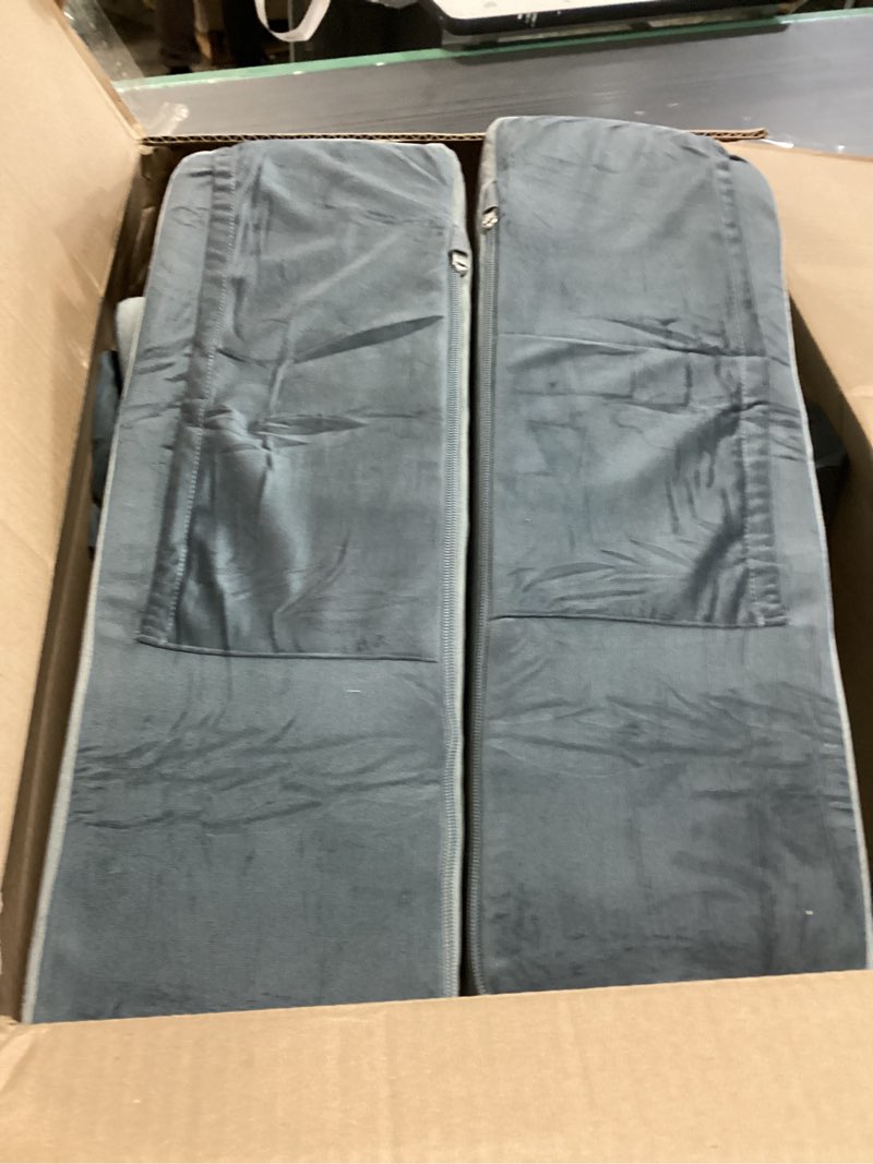 Condition photo showing As Is for ENITYA Reading Pillow for Sitting in Bed Adult, 19" Back Support Pillow for Bed Sitting up, Backrest Cushion for Reclining,Gaming,Resting,Watching TV in Couch or Floor, Wedge with Arms, Medium(Grey) Grey Medium(5'3"-5'10")