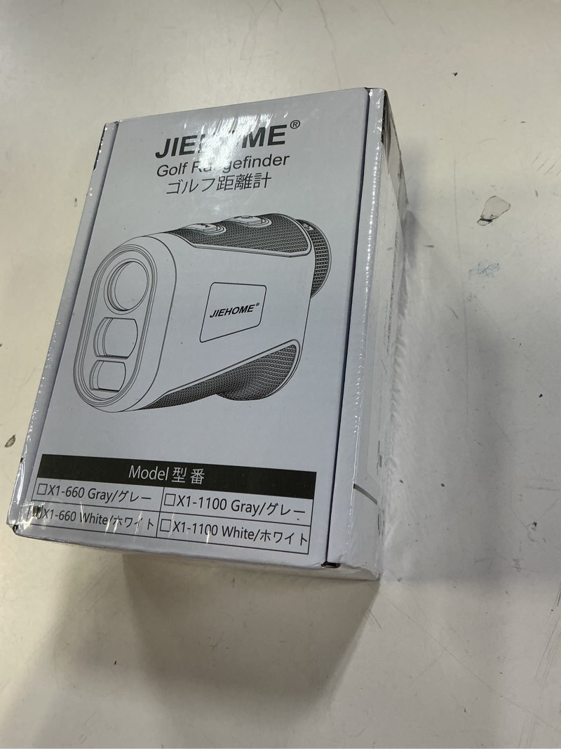 Condition photo showing New/Like New for X1 Golf Rangefinder with Slope, Flagpole Lock and Vibration, 660/1100YDS Laser Rangefinder for Golfing & Hunting, Rechargeable Laser Range Finder Distance Measuring with High-Precision a. X1-660 White(Slope&Magnet)