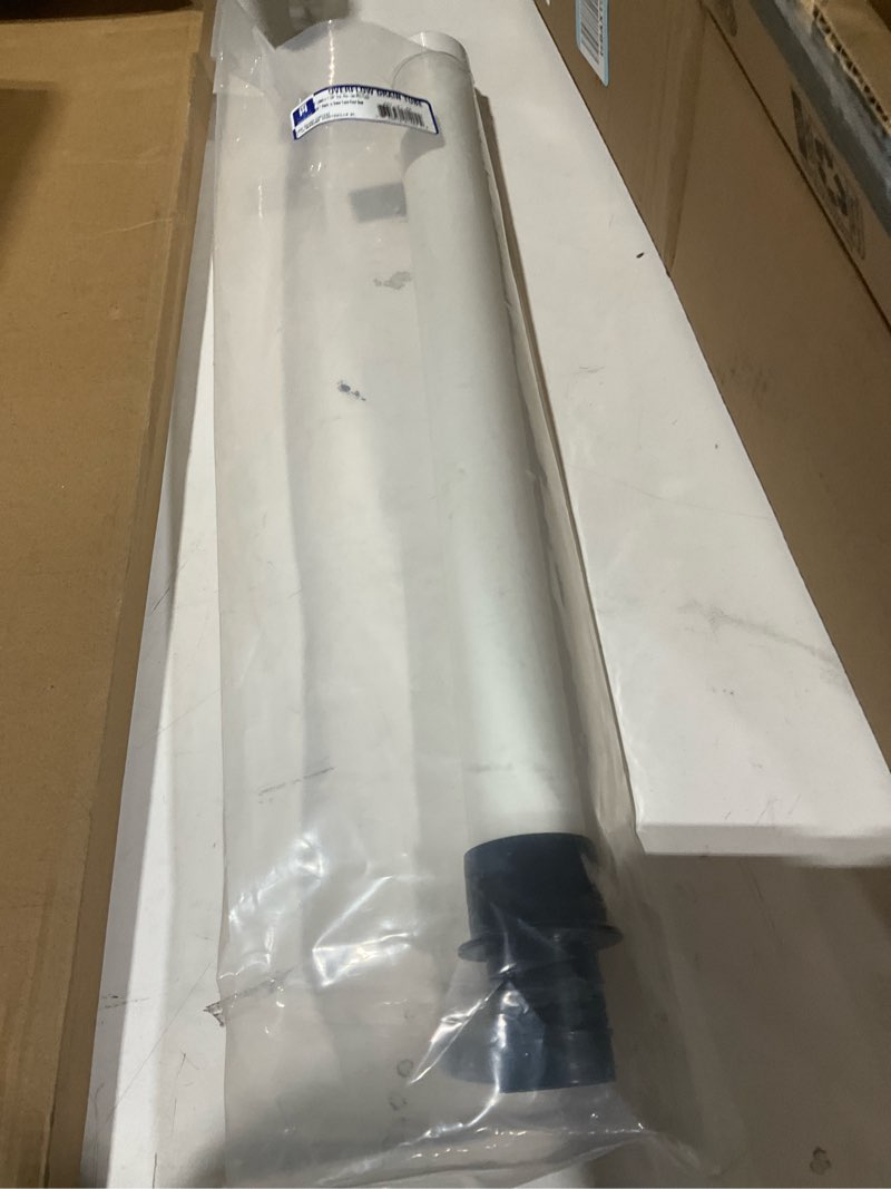 Condition photo showing As Is for t-h marine overflow drain tube - 18 in straight with screen - fits 1-1/2 in thru-hulls (1-5/8in od boot) - livewell and baitwell drain tube - pvc - easy pull top removal