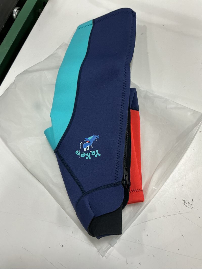 Condition photo showing Good Condition for kids wetsuit jackets 2mm wetsuit tops boys girls keep warm in cold water neoprene long sleeve wet suit jacket for water sports scuba diving surfing swimming red cuff 8