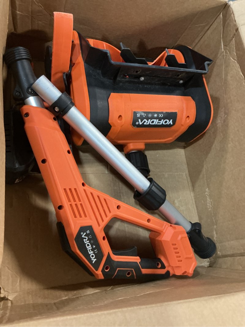 Condition photo showing As Is for Cordless Snow Shovel, Electric Snow Shovel 12" Width 6.7" Depth Cleaning and 20ft Throwing Distance,