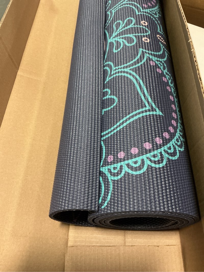 Condition photo showing Good Condition for Gaiam Yoga Mat - Premium 6mm Print Extra Thick Non Slip Exercise & Fitness Mat for All Types of Yoga, Pilates & Floor Workouts (68"L x 24"W x 6mm Thick) Celestial Blue